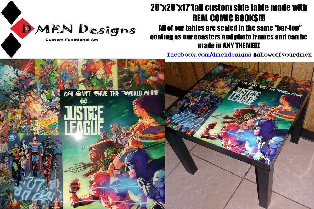 DmenDesigns's tweet photo. #custom #comics #table #handmade with REAL @DCComics #JusticeLeague #comicbooks !!!
#custommade #DCComics #homedecor
#DCEU #handmadegifts
#comicart #homedecorideas
#DCComics #JusticeLeagueHobbies
#SmallBusiness #FamilyBusiness #DmenDesigns #showoffyourdmen https://t.co/mxF3qBeyTh
