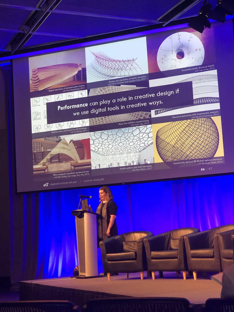 nadyapeek's tweet image. Structural engineering &amp;amp; architectural design can be combined in the computational tools we use for building the environment: #CaitlinMueller #DigitalStructures #SymposiumOnComputationalFabrication #scf2018 I'm into people pulling random structure demos out of their bags 🤗🎒🌉