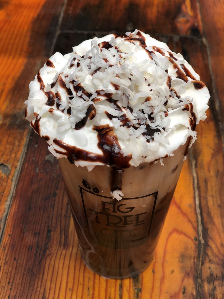 Start your week off with our special Iced Coconut Mocha (only available this month) 😍🤤