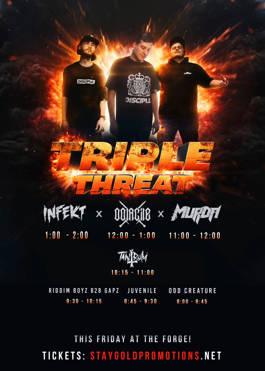 StayGoldChiCrew's tweet photo. Triple Threat Time Slots!
Who are we seeing this Friday!?!?

🎫https://t.co/Y0SnH7mPTh https://t.co/SQyVtiXmTl