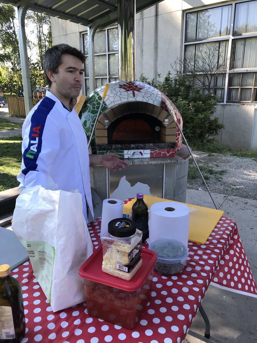 Delicious pizza made in the outdoor forno <a href="/IlCentroVan/">IL CENTRO - Italian Cultural Centre</a> during their Pizza in the Park workshop on Friday. So delicious!