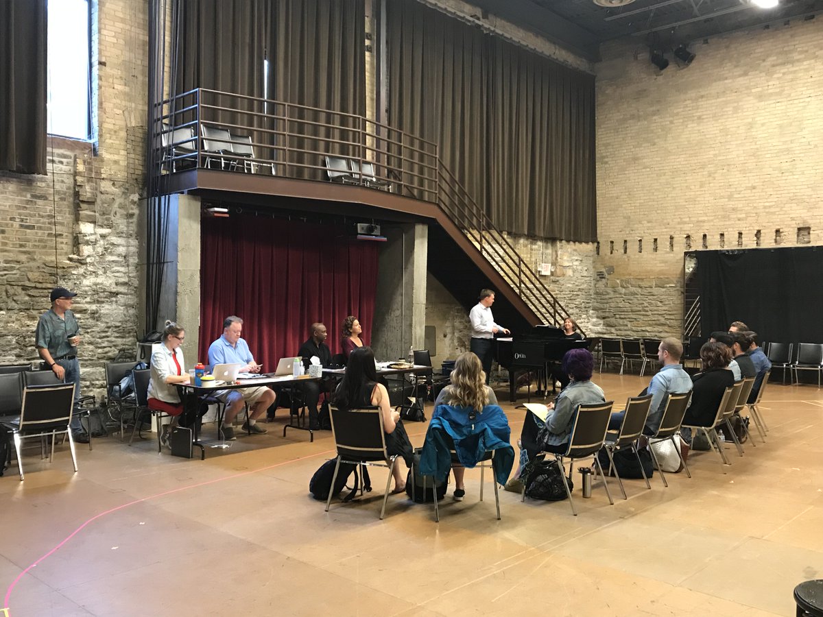 MCSummerOpera's tweet image. Carmen rehearsals are underway! Artists, crew and staff gathered to see costume sketches and view the model of the set before the first staging rehearsal. #millcitysummeropera #mccarmen2018 #operaunderthestars 

July 13th - July 24th --&amp;gt; millcitysummeropera.org/tickets/indivi…