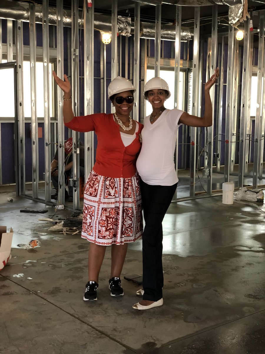 Lead2ChangeInc's tweet photo. Today, our leader Dionne and L2C Office Manager Quianna were given a tour of our new space! See you soon Lindsey Heights! #Onward #HardHats #CareerReady #MoveReady #ComingThisFall https://t.co/A4V6gWXTbC