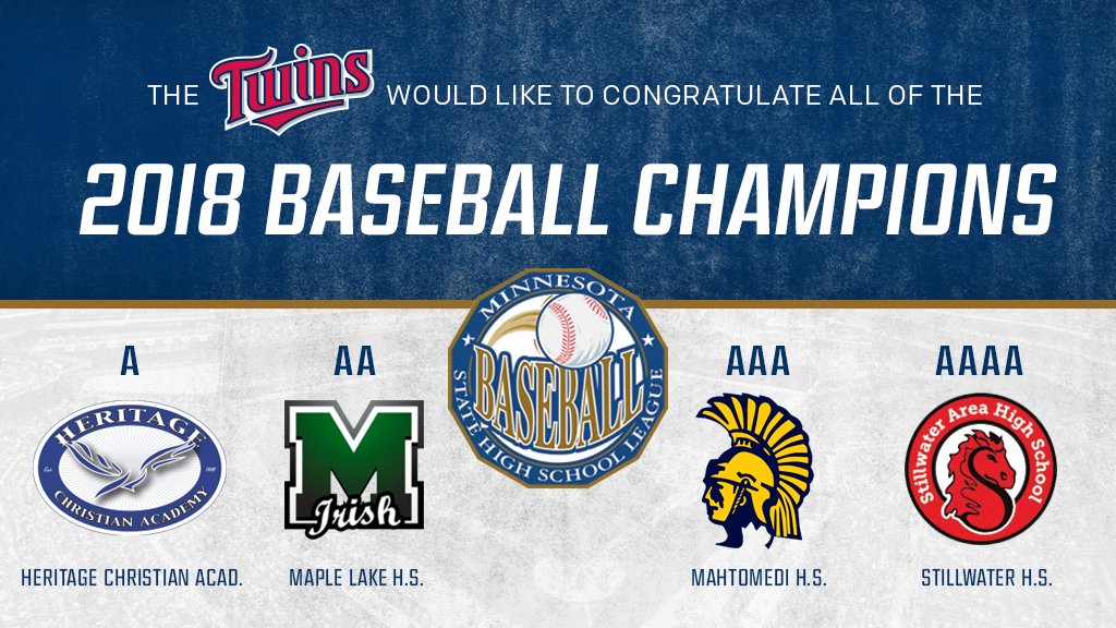 Congratulations to the 2018 #MSHSL Baseball Champions! It was an honor to host you at Target Field!