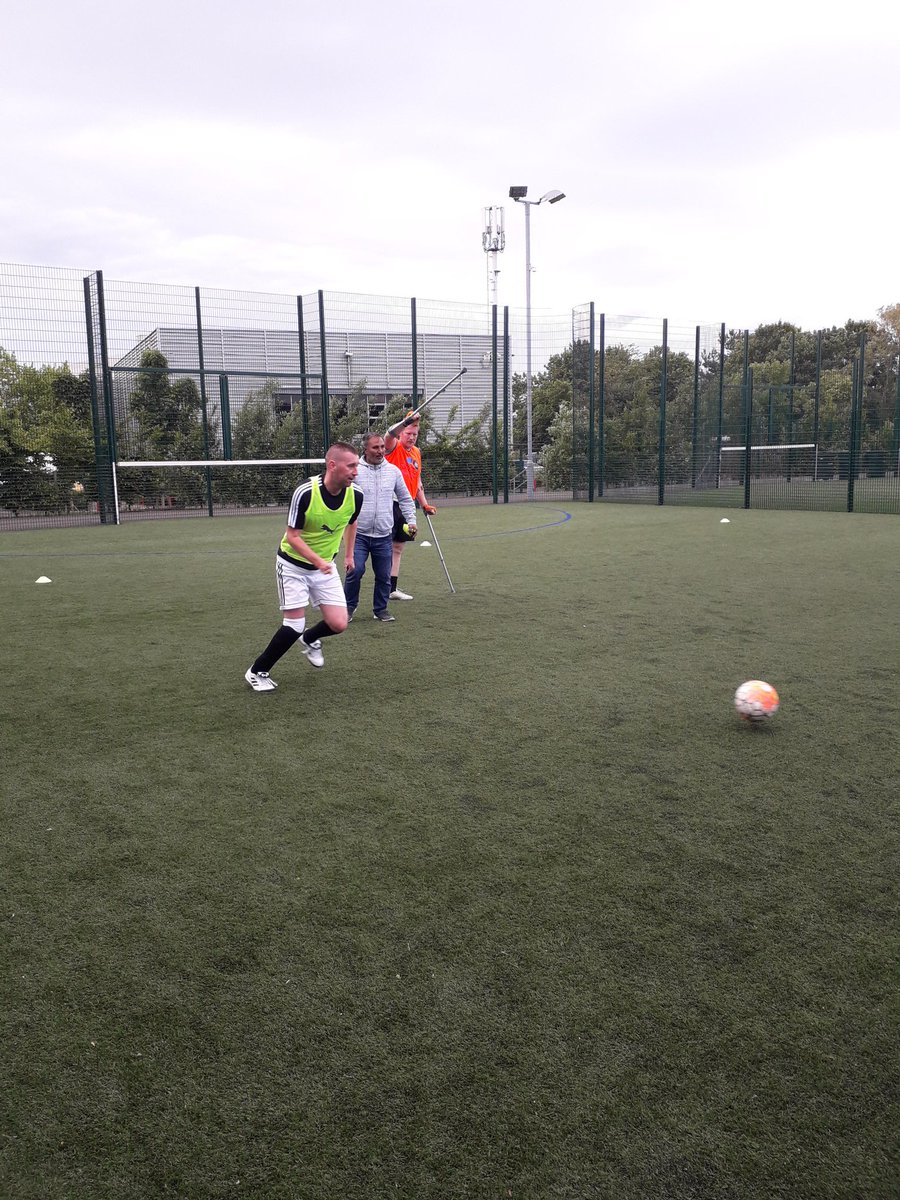 AgingBull73's tweet photo. #commitment from the @NU_Foundation #Amputeefootball lads today. Only people in the park at #walkerdome this evening ๐๐ preparing for home tournament https://t.co/qDIiPhPWt8
