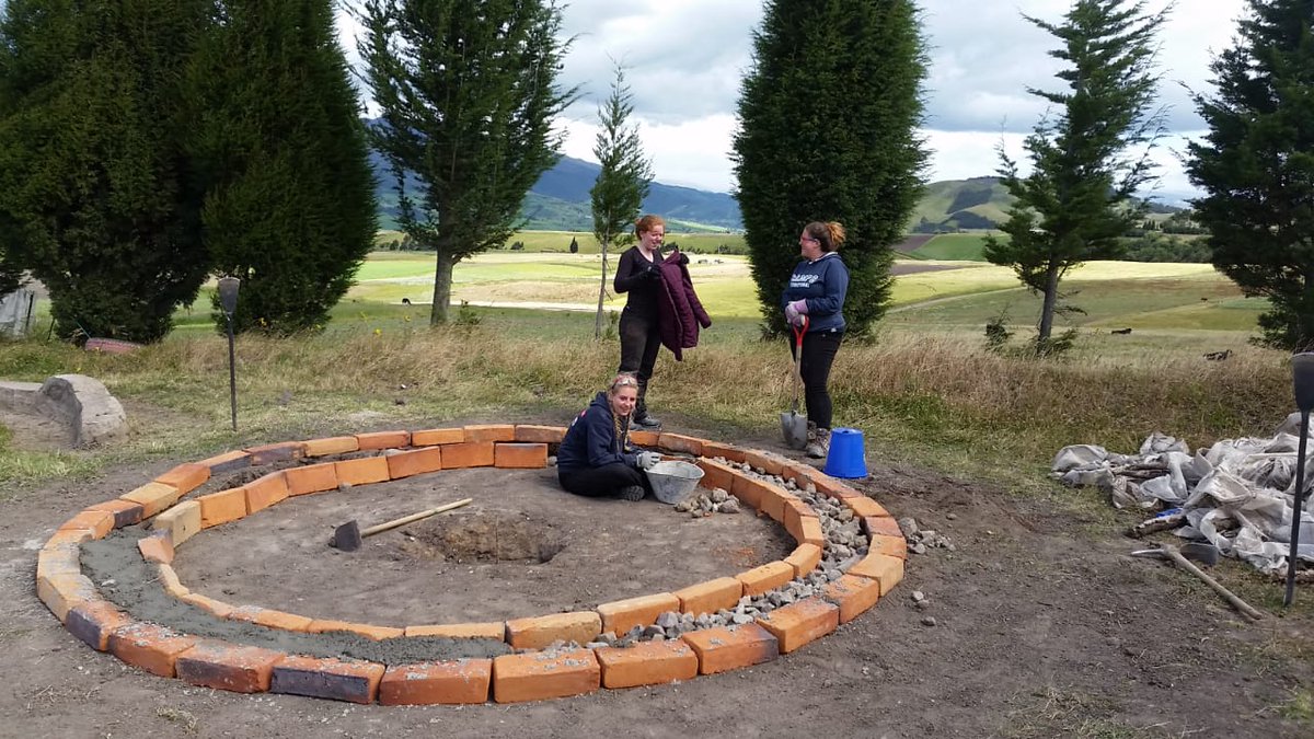 CampEcuador's tweet photo. #CampsGapVolunteers having a break after a #HardWorkingDay, life in the #Andes is different, although working in the Tamascal and seeing #CayambeVolcano makes it worthwhile #DoSomethingAmazing #CampsEffect @CampsInt https://t.co/jItZ5QLeHV