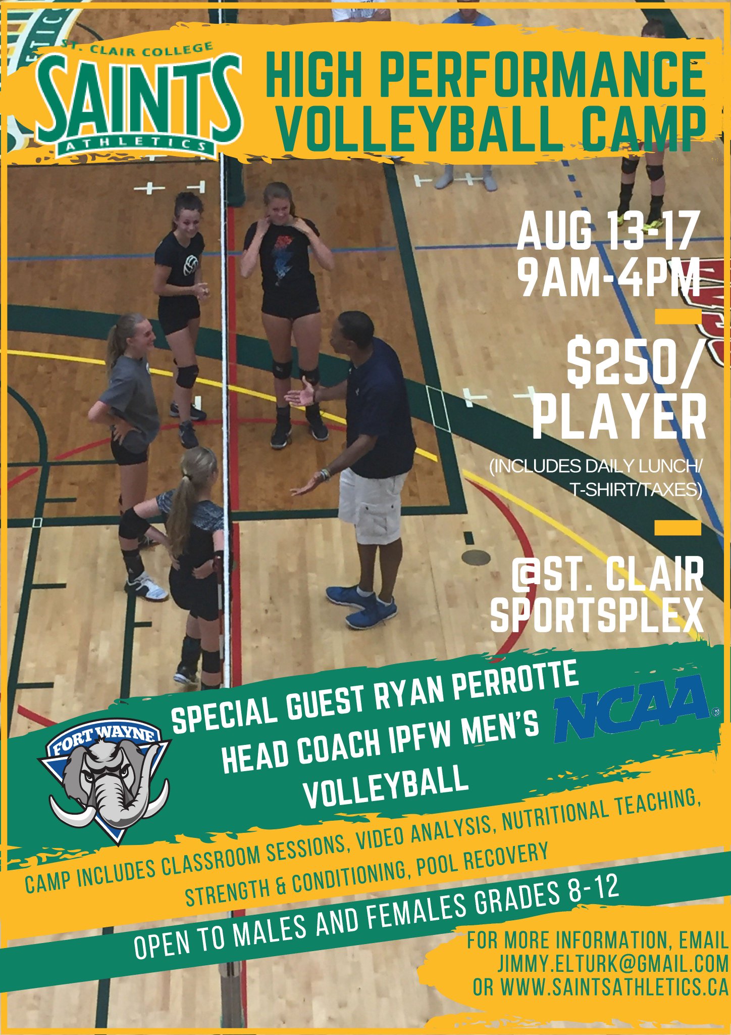 Saints Athletics On Twitter Stclaircollege High Performance Volleyball Camp Aug 13 17 Sportsplexfit Click Here For More Info Or To Register Https T Co Sqm47gm0dg Https T Co Texre5m7i5