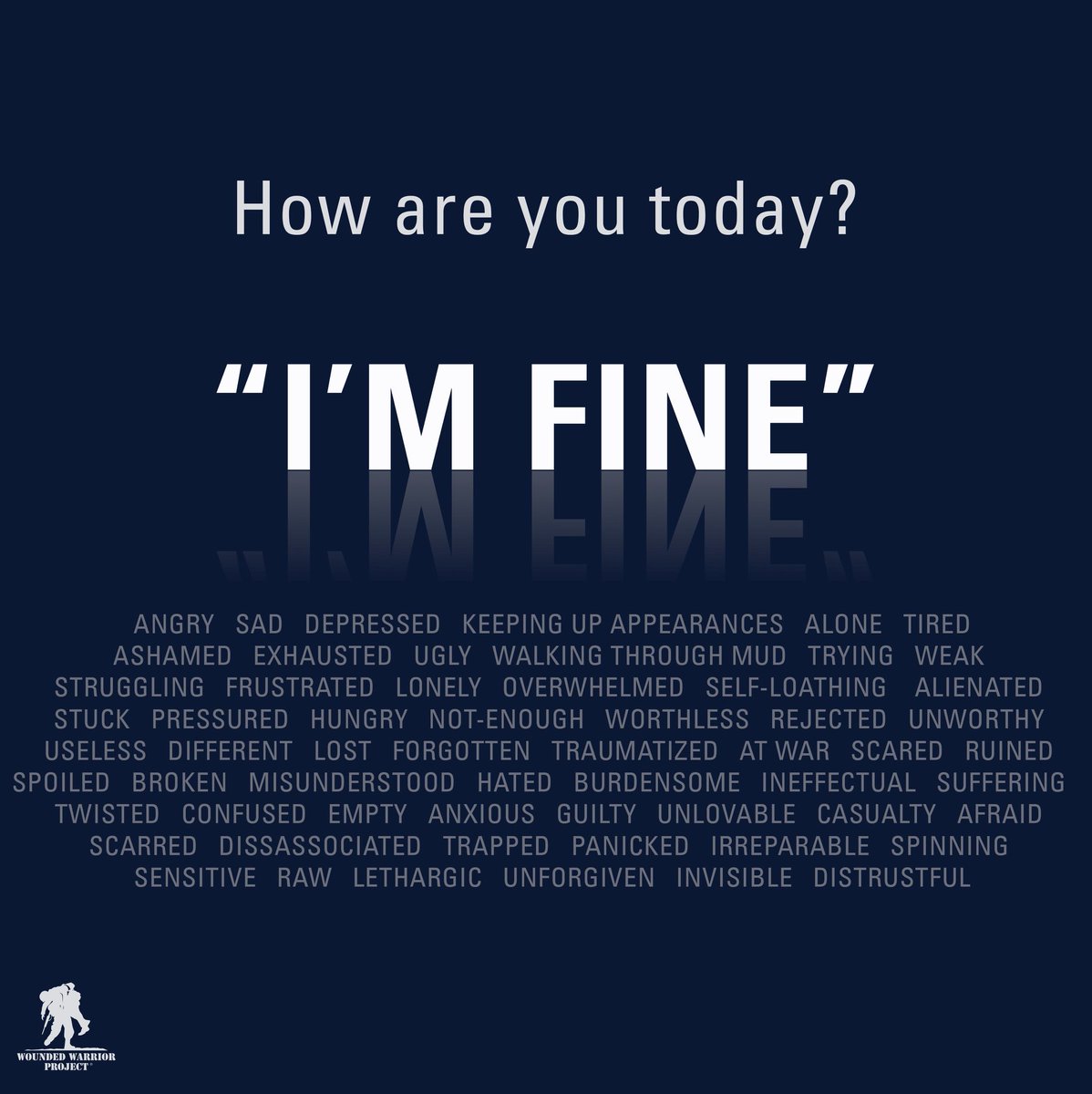 Wwp What Does I M Fine Mean To You Don T Be Afraid To Ask For Help Learn More About The Programs We Offer T Co Z76b4qtmuo Ptsdawarenessmonth T Co Jwiahz9tum Wwp What Does I M Fine Mean To You Don T Be Afraid To Ask For Help Learn More About The Programs We Offer T Co Z76b4qtmuo Ptsdawarenessmonth T Co Jwiahz9tum