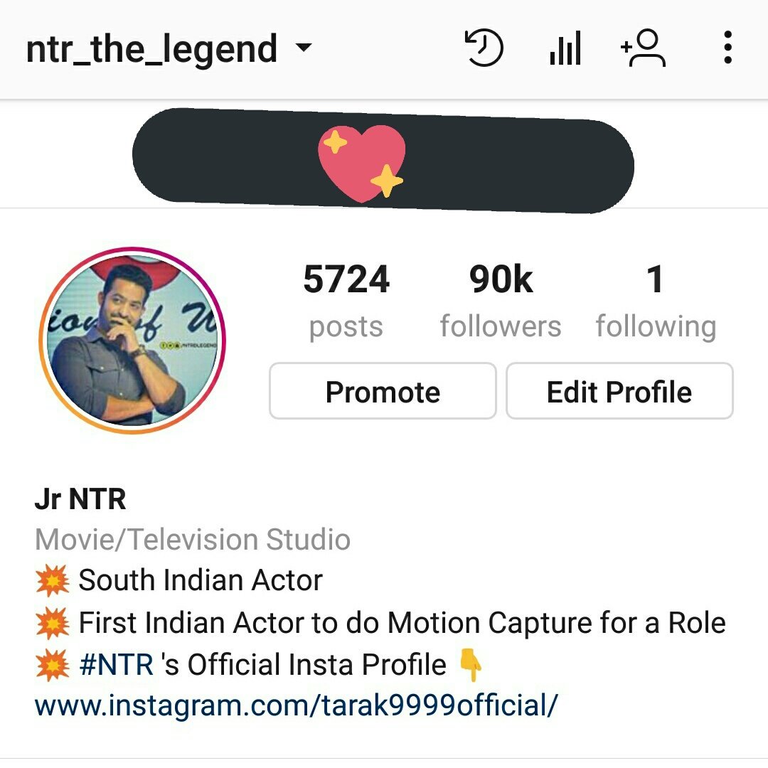 ntr the legend - instagram model 90k followers