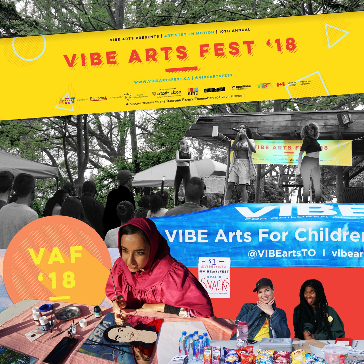 VIBEArtsTO's tweet photo. THANK YOU to our sponsors, participants, performers, volunteers, organizers and all who came out to support VIBE Arts at our annual free arts festival, @VIBEartsfest !!! We could not have done it without you. 
#vibearts #youtharts #vaf2018 #vaf18 https://t.co/N5INp1AfDa