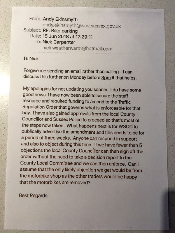 CMWMotorcycles1's tweet photo. URGENT - PLEASE READ- CHICHESTER COUNCIL TRYING TO BAN MOTORCYCLES. https://t.co/f2mS1WeaYj https://t.co/514Pr2gkVG
