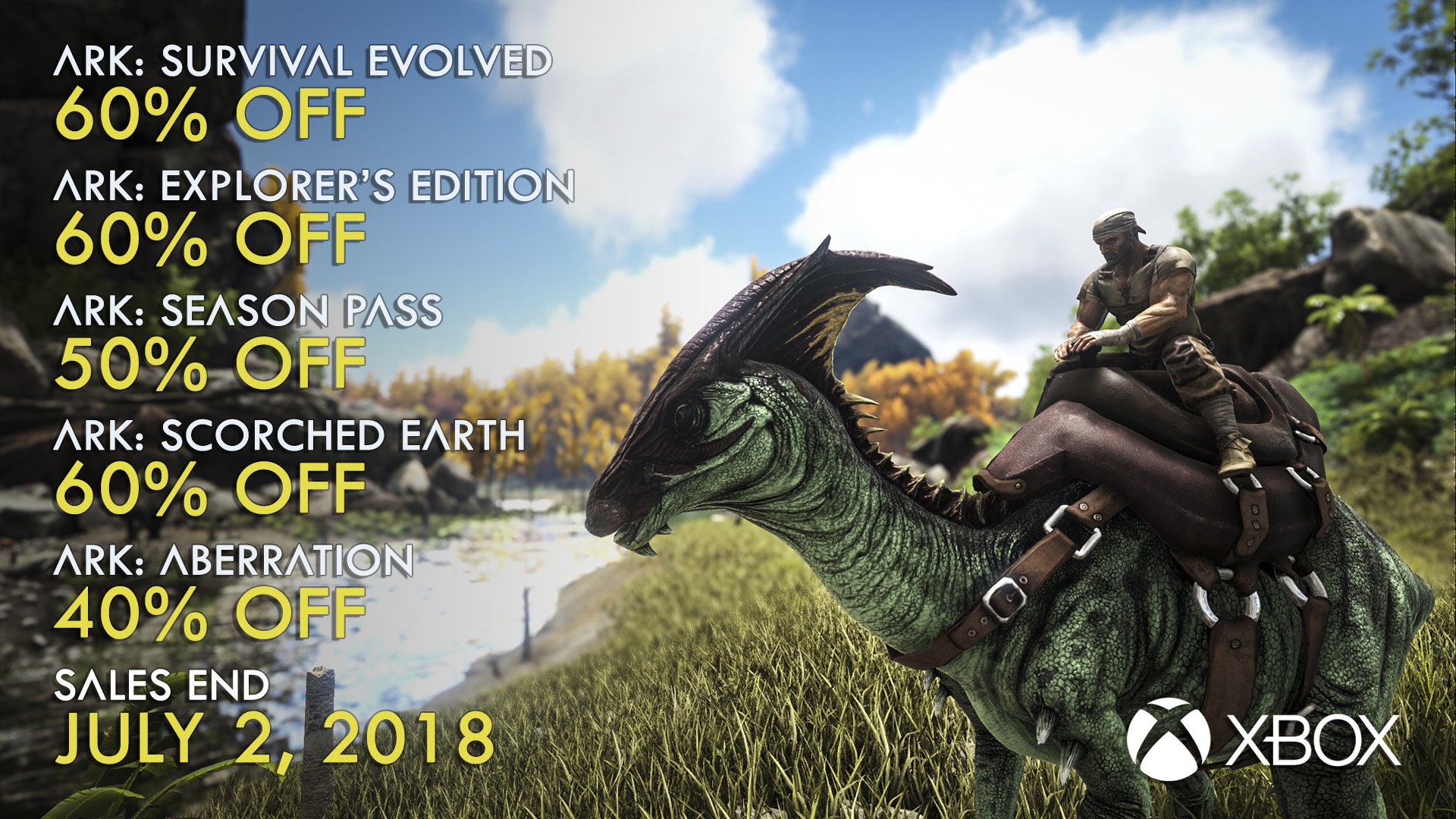 Ark Survival Evolved It S Our Biggest Ark Sale Ever The Base Game And Its Expansions Are Currently On Sale At Their Lowest Prices Across All Platforms Region Specific During Our
