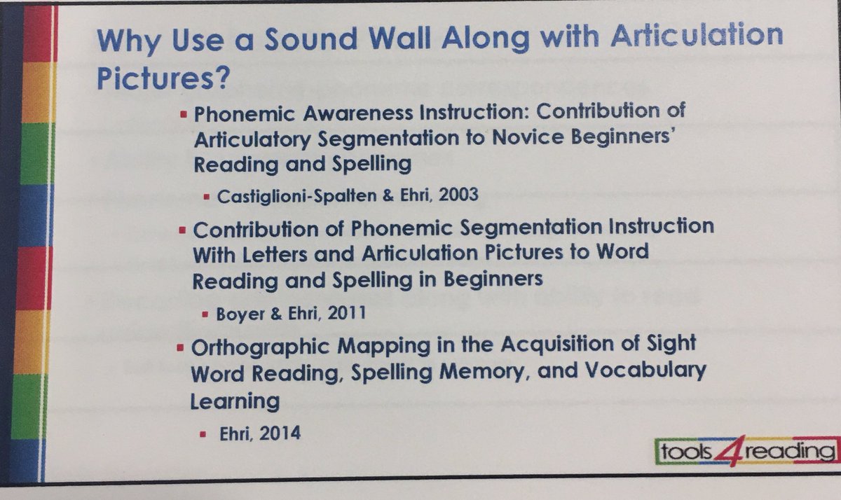 HilbertLamphier's tweet photo. Mary Dahlgren is encouraging the use of sound walls instead of alphabet walls! Think about where you would put the word ‘the’. Makes more sense under a sound than the letter ‘t’! #GWAEAlit https://t.co/PjRErZeWpf