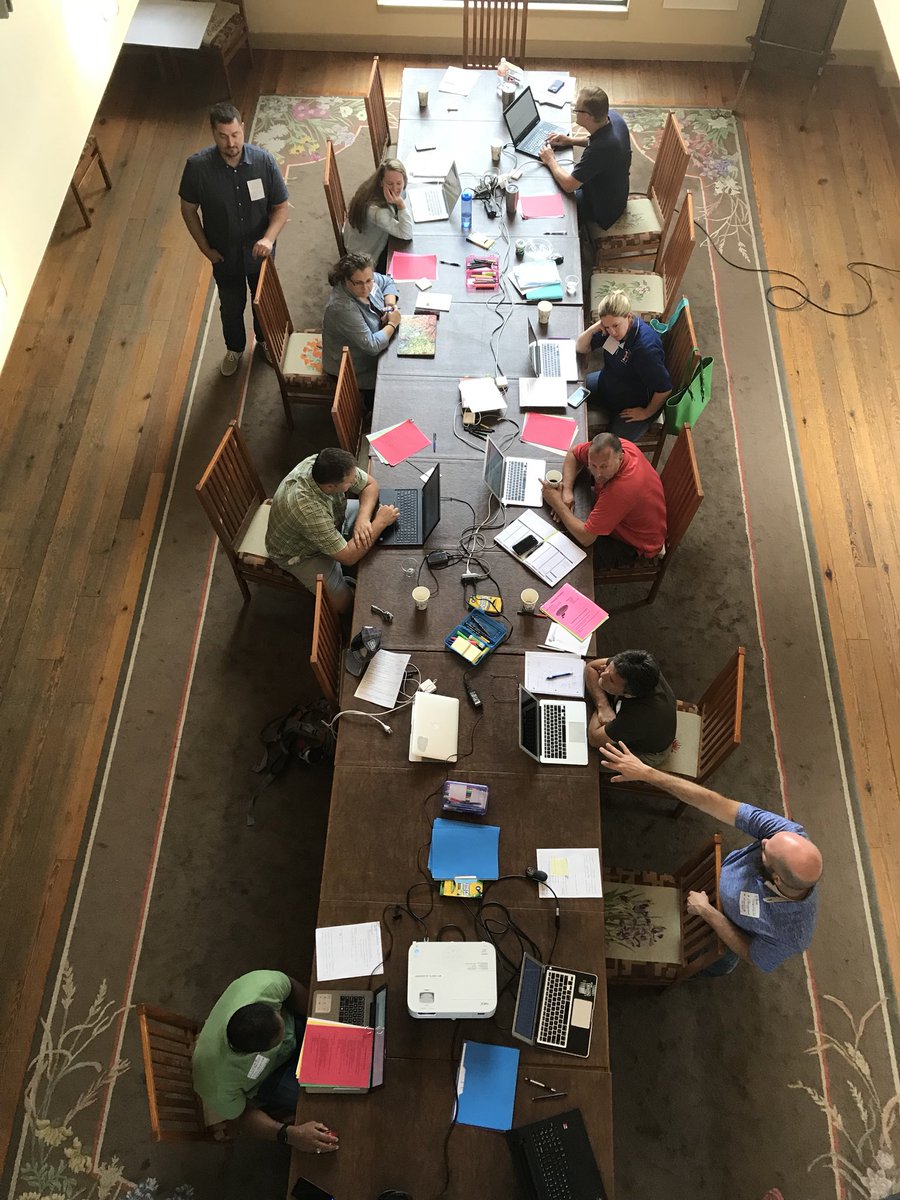 TonyaKallfelz's tweet photo. Hays High School Leadership Team busy at work preparing for a great 2018-2019 school year. Finish strong and start strong! #rebelwithacause https://t.co/JAABcPWeXW