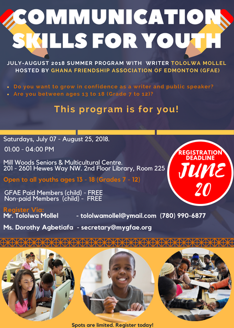 GFAEAssociation's tweet photo. Check out our events page for activities scheduled for the summer in Edmonton. 

1. Free BBQ on July 1 @ Hawrelak Park, Site 2. 

2. Communication Skills for Youth - July 07 -  Aug 25. 

https://t.co/5hbJkZ0pml

#YegEvents #SummerBBQ #July1 #CanadaDayBBQ https://t.co/OpiN3dgpYX