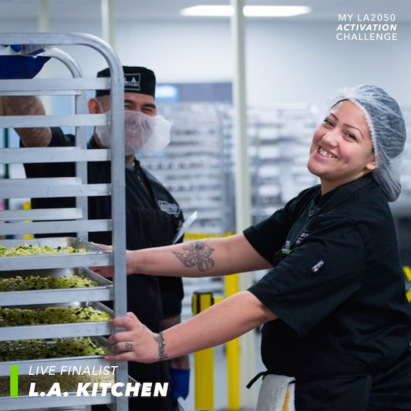 LADFNewMarkets's tweet photo. From SouthLA’s community gardens to LAX @TheLAKitchen builds econ bridge to combat recidivism/food waste/hunger 
#SeedtoSky pipeline to engage individuals/biz w programming/training/distribution 
#LAKitchen is L.A.Prep anchor tenant where #LADF allocated $10M in #NMTC 
#MyLA2050 https://t.co/41in5mxcLc