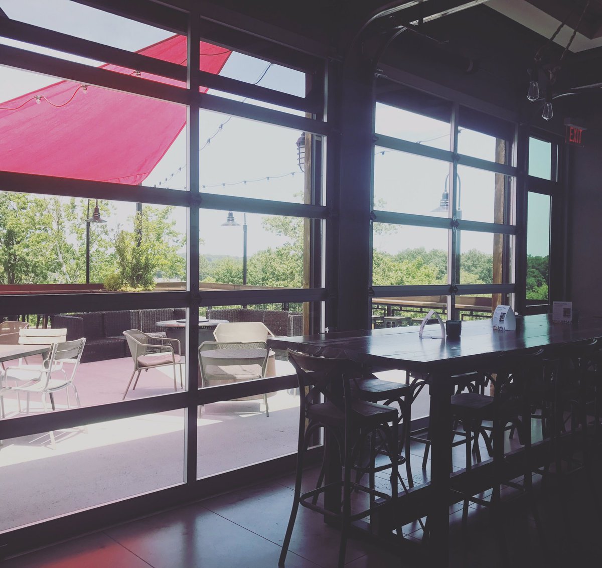 Beautiful view at @thelookoutrooftopbar at @hotelindigotuscaloosa today. Can't wait for you all to see it this weekend! 
See our website for full performance and workshop schedule. #dcsf18 #ttown #tuscaloosa #welovetuscaloosa #singersongwriters #countdown