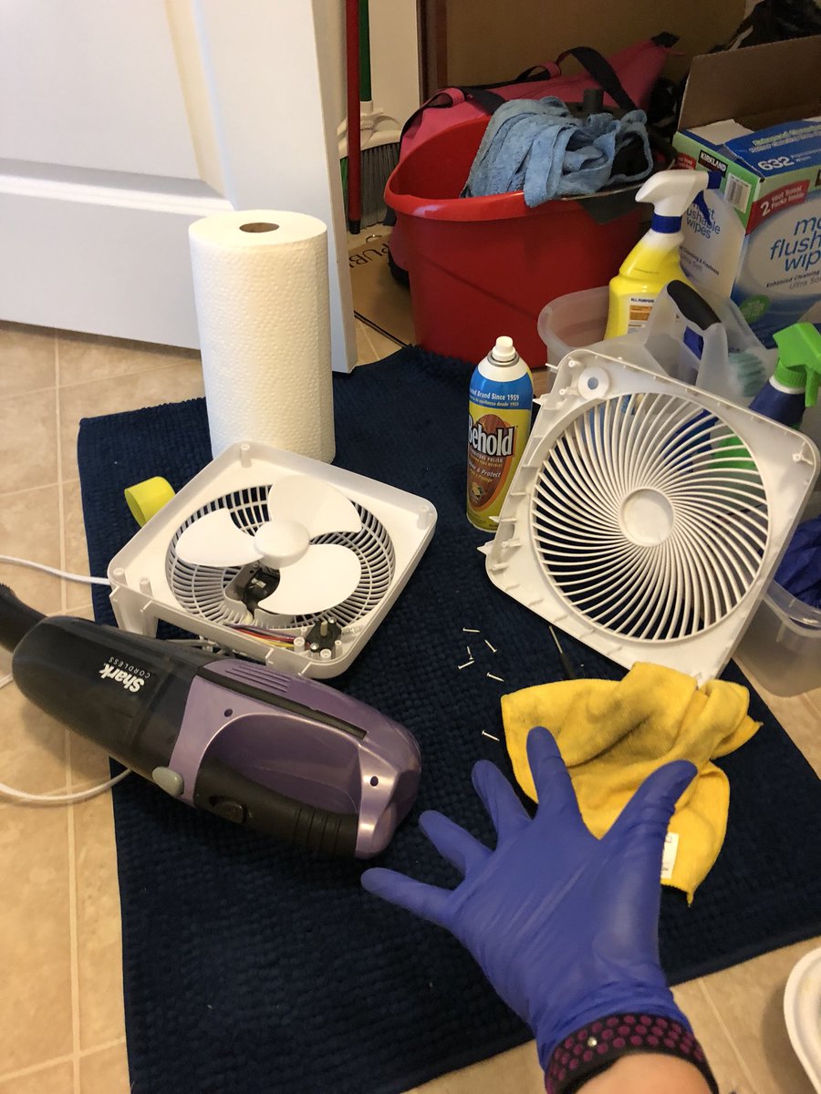 cmkaplan's tweet photo. You know you’ve reached peak boredom when your top priority is cleaning the inside of a fan #adulting #summerproject #vacation https://t.co/tMbC0VSnZP