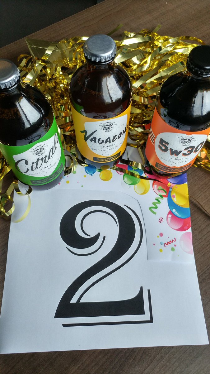 BrasserieEb's tweet photo. Nous avons 2 ans!!! // We are 2 years old!!! #bonneanniversaire #happybirthday #localbeer #bierelocale #microbrewery #microbrasserie #613local #613beer https://t.co/TBRexTjtEZ