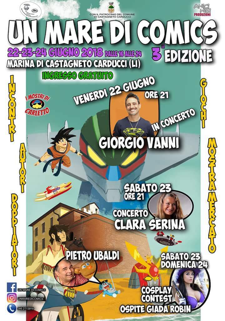 SupereroiM's tweet photo. #UnMareDiComics: si terrà a #CastagnetoCarducci, provincia di #Livorno, da venerdì a domenica prossimi. (Dal 22 al 24 giugno) Vi aspettano #fumetti, #MostraMercato, #codplay e tanto altro tra cui #GiorgioVanni, #PietroUbaldi, ...
#Comics
#SupereroiMagazine https://t.co/i0UQXpPsTN