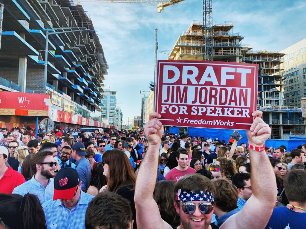 ProsperityUPN's tweet photo. Our grassroots activists are clear-- they want @Jim_Jordan for Speaker! https://t.co/9wHQDSawZw #ampFW #DraftJordan #SpeakerJordan #BecomeTheLeadership https://t.co/C0OpSEaCzu