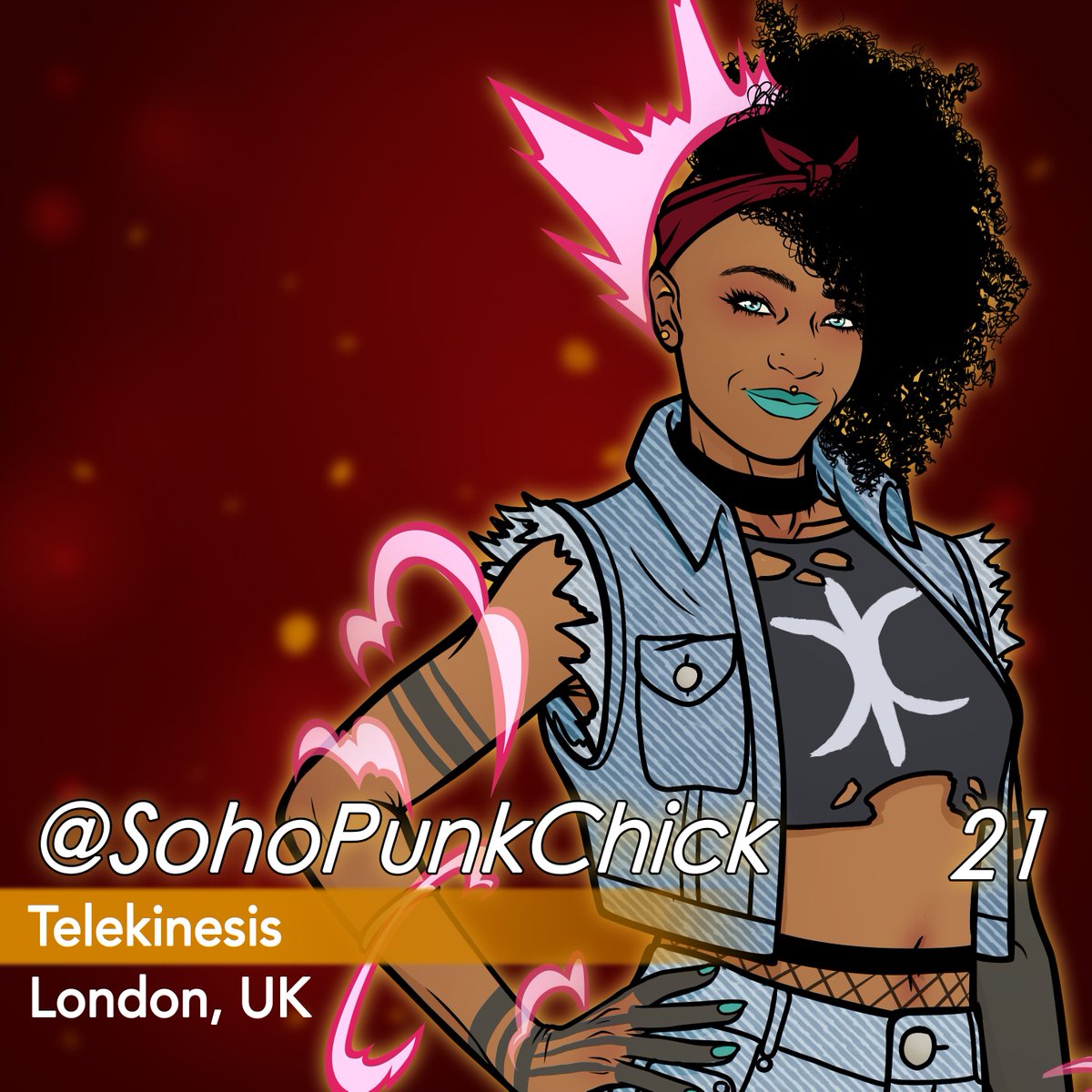 SFactorTV's tweet photo. New week, new contestant!

Today we're introducing you to the sublime @sohopunkchick from Soho in London :)

#TheSFactor #superheroes #love #thebachelorette #thebachelor #realityshow #heroes #comics #indiecomics  #comicbooks #comicbookart #loveisland #Kickstarter #LoveLondon https://t.co/gpnQHHNrbJ