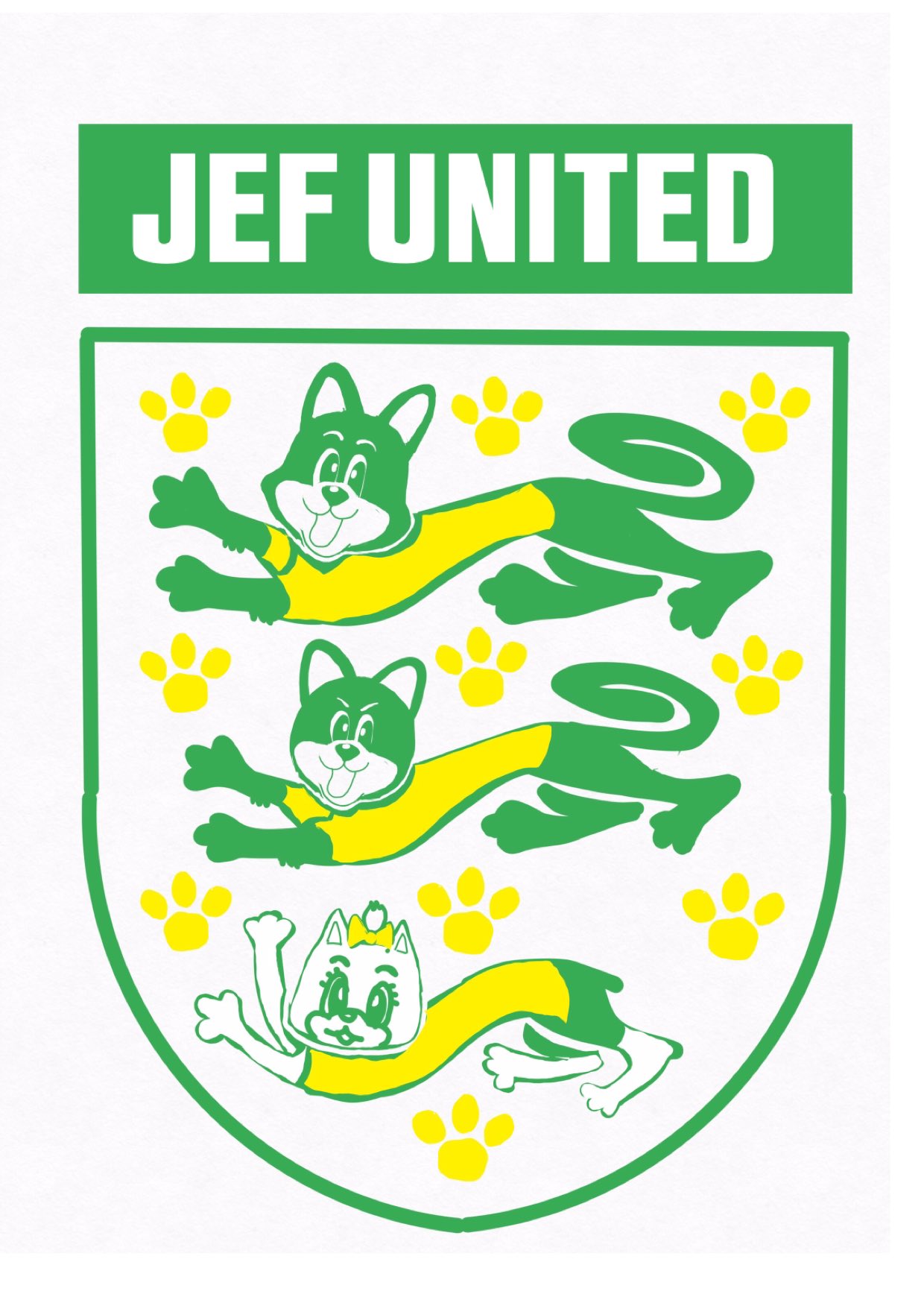 ヒーゴ スリーライオンズのエンブレムみたいなジェフ千葉のスリーわんこグッズないのかな T Co Eytkusxvgr Twitter