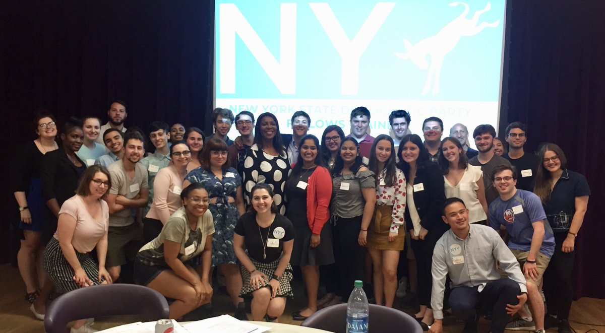 TishJames's tweet photo. Inspiring class of @nydems fellows who are dedicating their summer to electing Democrats in New York and getting out the vote! https://t.co/wFm7QmuGLW