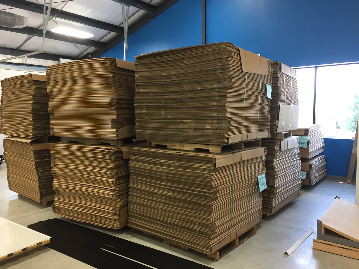 Team_Fitz's tweet image. A fresh order of shipping boxes has arrived just in time for peak season—we're good to go!! #BoxesOnBoxes #ShipIt