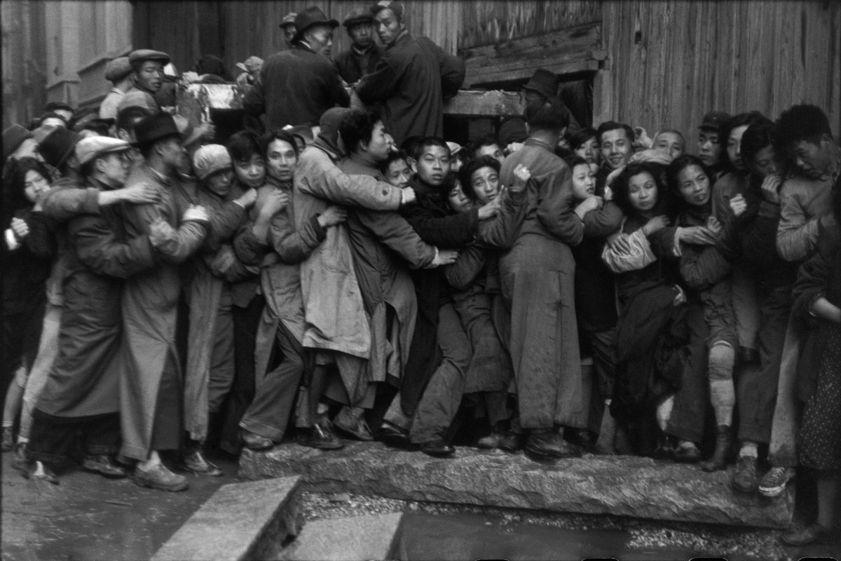 ICPhotog's tweet photo. Henri Cartier-Bresson's "The Decisive Moment" has had an extraordinary influence on the art world. The book was described by Robert Capa as “a Bible for photographers.” 

"Henri Cartier-Bresson: The Decisive Moment" is on view at the #ICPMuseum. https://t.co/blKiNC0Wgo https://t.co/qhptY293jj