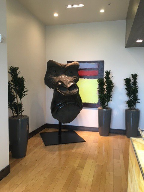 GotMontreal's tweet photo. New home for Quentin Garel's Gorilla Mask in Salt Lake City!

#art #artist #artistsoninstagram #sculpture #painting #abstract #oilpainting #gorilla #bronze #galerie #gallery #artwork #animals #abstractpainting #galeriegotmontreal #garel #SaltLakeCity https://t.co/OEFdxGfzsN