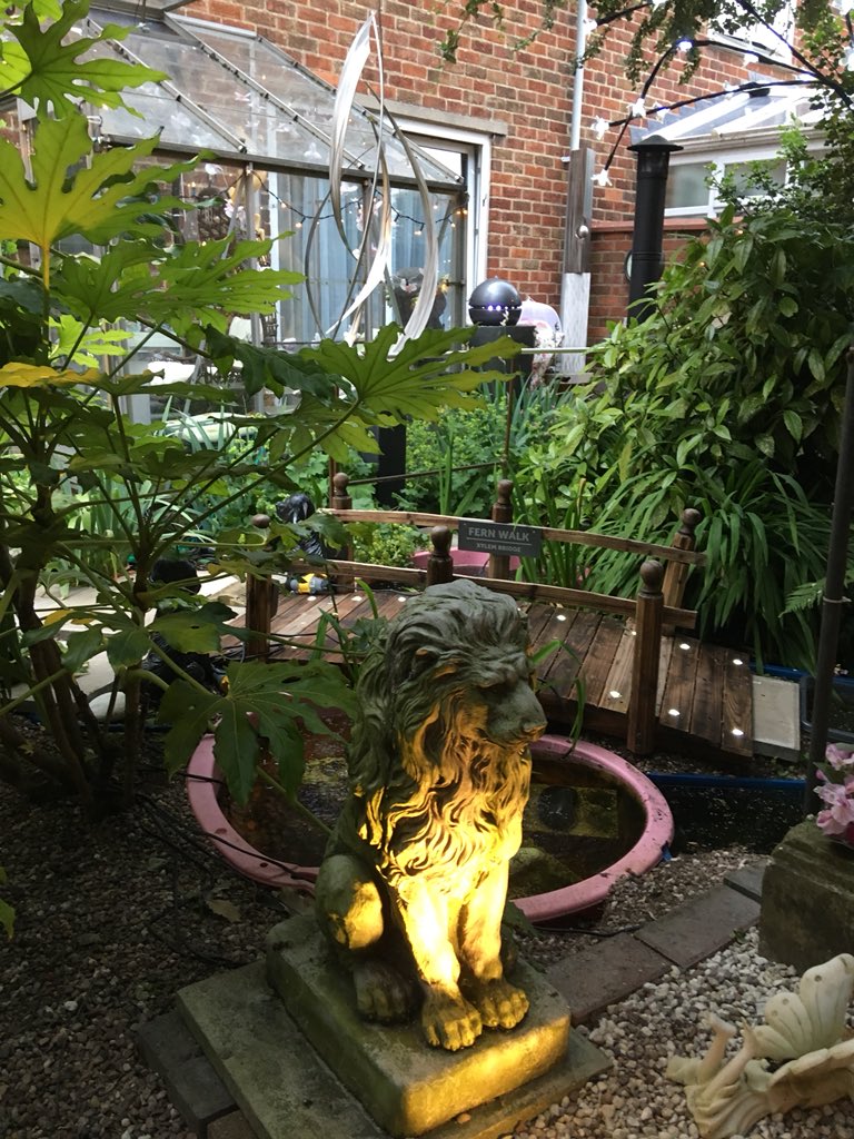 luffdee's tweet photo. Chai and poetry evening! Being unsociable in neighbour’s amazing garden before the poems start. #ItIsAllowed. https://t.co/mcI5OMACrc