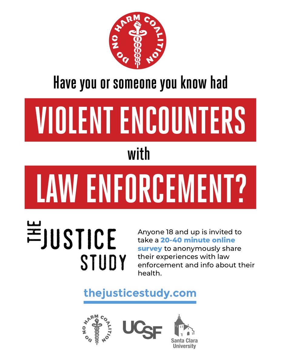 wkamaubell's tweet photo. What happens when someone is killed by law enforcement officers and there’s a lack of justice for this killing? How is the health of families and communities affected? #TheJusticeStudy seeks to answer these questions. Make your voice heard at: https://t.co/eFA7nRlt1y https://t.co/mySHyNsxIB