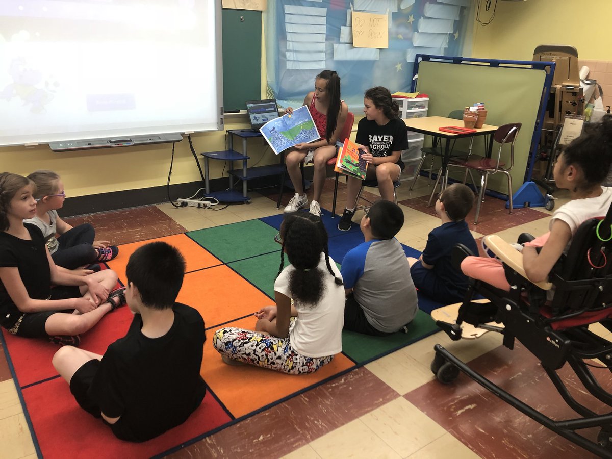 SayenMD_'s tweet photo. Thanks to all of our visitors today to celebrate “V” day! We loved hearing all of the wonderful stories! Also thanks to our 5th grade morning helpers for the year, Riley and Nicole. We will miss seeing you every morning! @SayenLions @WeAreHTSD #4days https://t.co/urIQmvlqmz