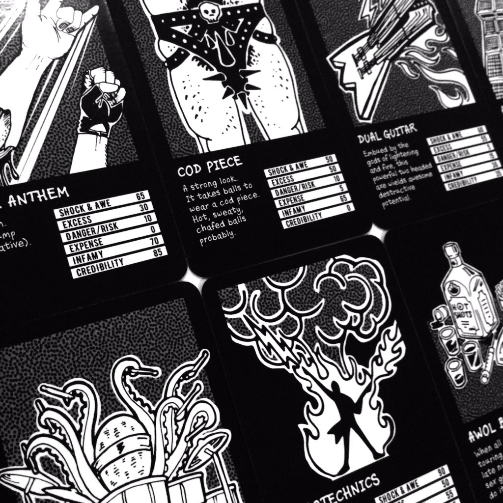 Card detail from kickstarter.com/projects/heavy… #indiedev #crowdfunding #tcg #rockmusic <a href="/kickstarter/">Kickstarter</a> 15 days remaining!
