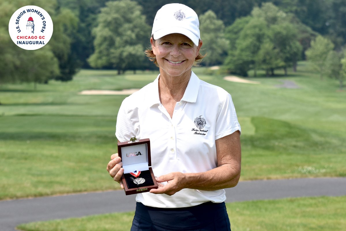 NJPGA's tweet photo. Amazing effort by @TrumpBedminster's Debby Murphy, who earned medalist honors to qualify for the first U.S. Senior Women's Open at Chicago Golf Club, July 12-15: https://t.co/jOaU4VUyDW https://t.co/yyyyNljg5W