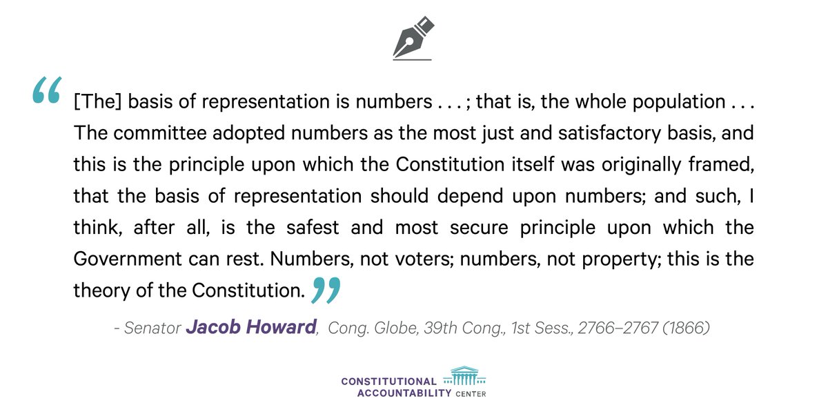 MyConstitution's tweet image. Members of Congress during the #SecondFounding sought to realize the Founders’ vision of free and equal representation across the country.  #StraightFromTheFoundersPen