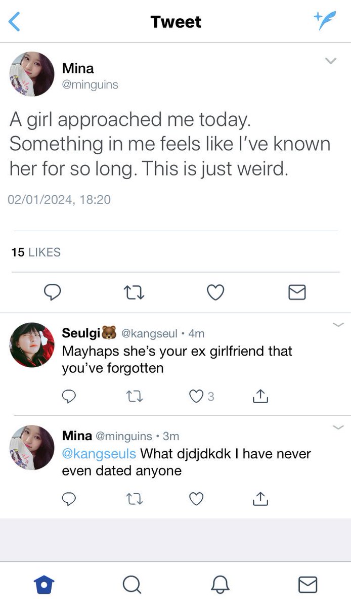 Mina tweets!This is before the day Chaeyoung and Momo go to the coffee shop.