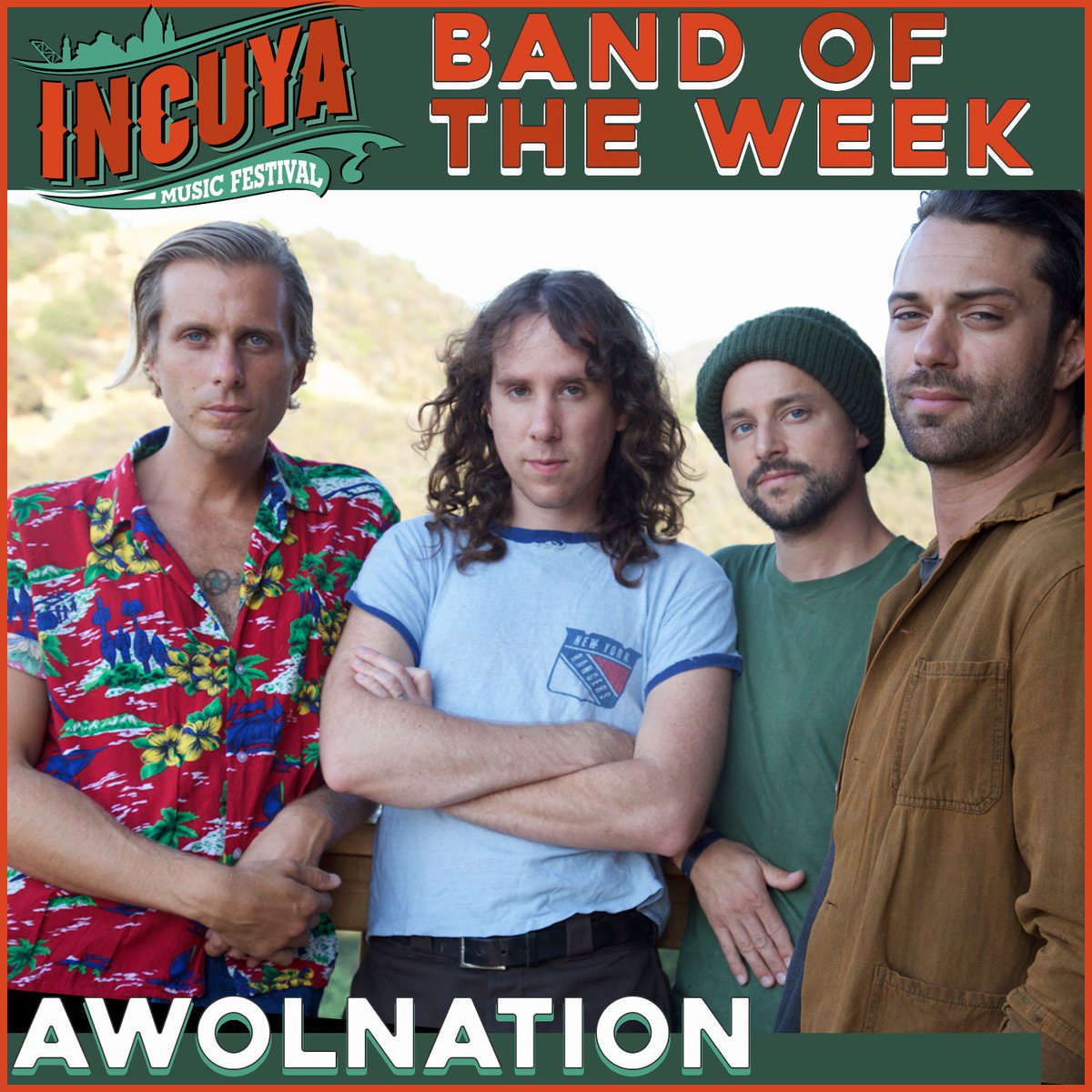 InCuyaFestival's tweet photo. #InCuya #BandOfTheWeek #Awolnation 🤩 https://t.co/68u35H34Mf
