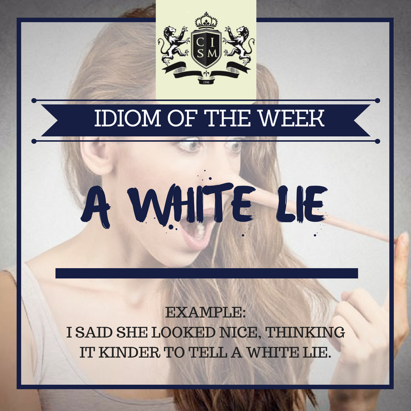 _C_I_S_M_'s tweet photo. 📚If you tell a white lie, you say something which is untrue, often in order to protect someone or to avoid upsetting someone.📚

#learnenglish  #idiom #grammartips #vocabulary #culturalinglesa #sanmartin #studyenglish #practice #english #inglés #aprendeinglés https://t.co/B76h4FXNrK