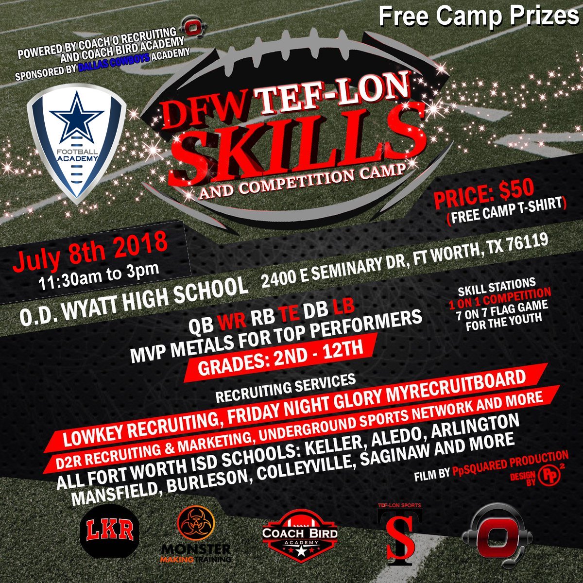 coachbirdd's tweet photo. Ft worth Invasion July 8.
DallasCowboysAcademy Metals to top Performers. @simplyCoachO @LowkeyRecruitin @Marchen44 @BobbyBeltTX @ADMonsterMaking  @QBCoachDKing @KcCornelious @MajikRector @0vontae  @Mel3era  @WEBOrecruiting1 @RealTLacy2 @QuinBright @LoneStarCamp @MyRecruitBoard https://t.co/yonlFmbLwR