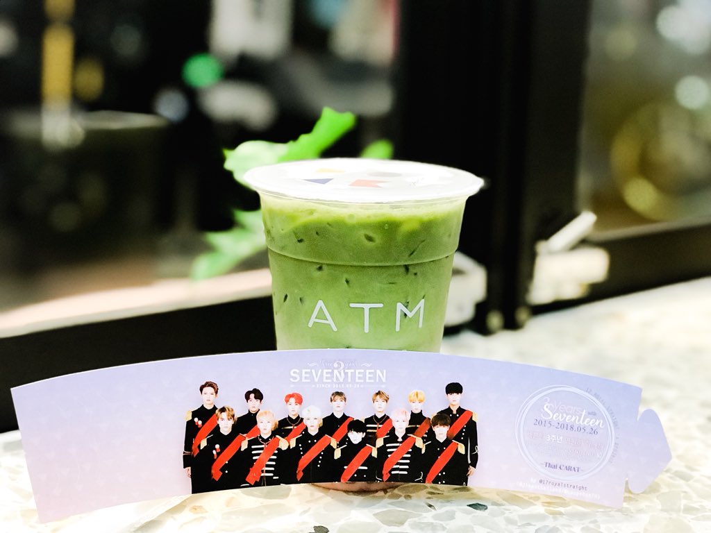 cnks93px's tweet photo. 📍ATM Tea Bar @ siam soi 9
📆 30/05/18
#3Yearswithseventeen 
#3yearswithSVT https://t.co/TocrEcAagB