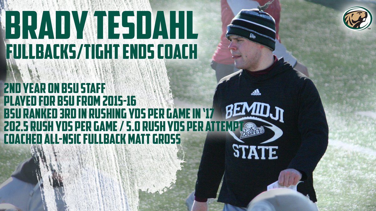 BSUBeaversFB's tweet photo. Meet the #BeaverTerritory Staff

Brady Tesdahl - Fullbacks/Tight Ends Coach

#GrindTheAxe https://t.co/Gf0ag9zXkF