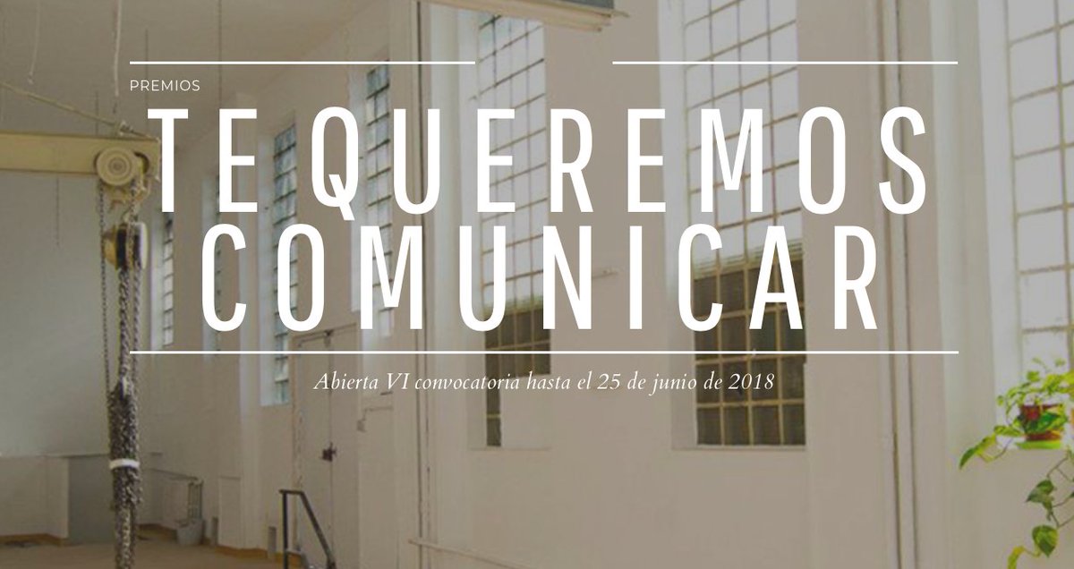 cult_project's tweet photo. Hoy abrimos la convocatoria de la VI edición de Te Queremos Comunicar. Buscamos proyectos comprometidos con la cultura y la innovación. Está en juego una campaña de comunicación. Participad, compartid... ¡GRACIAS! https://t.co/BIzPVQ8TmA https://t.co/Ey85uMsAYe