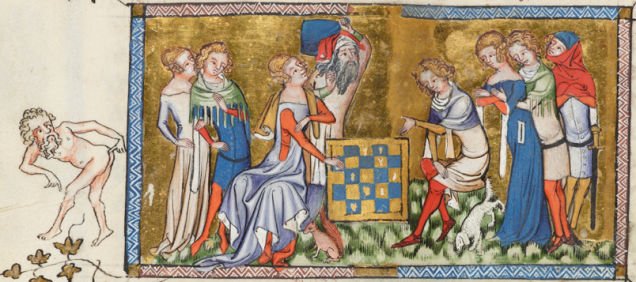 PiersatPenn's tweet photo. Clearly, not everyone is a chess fan. 

@MorganLibrary MS G.24, fol. 025v https://t.co/xQe1s7wc7k