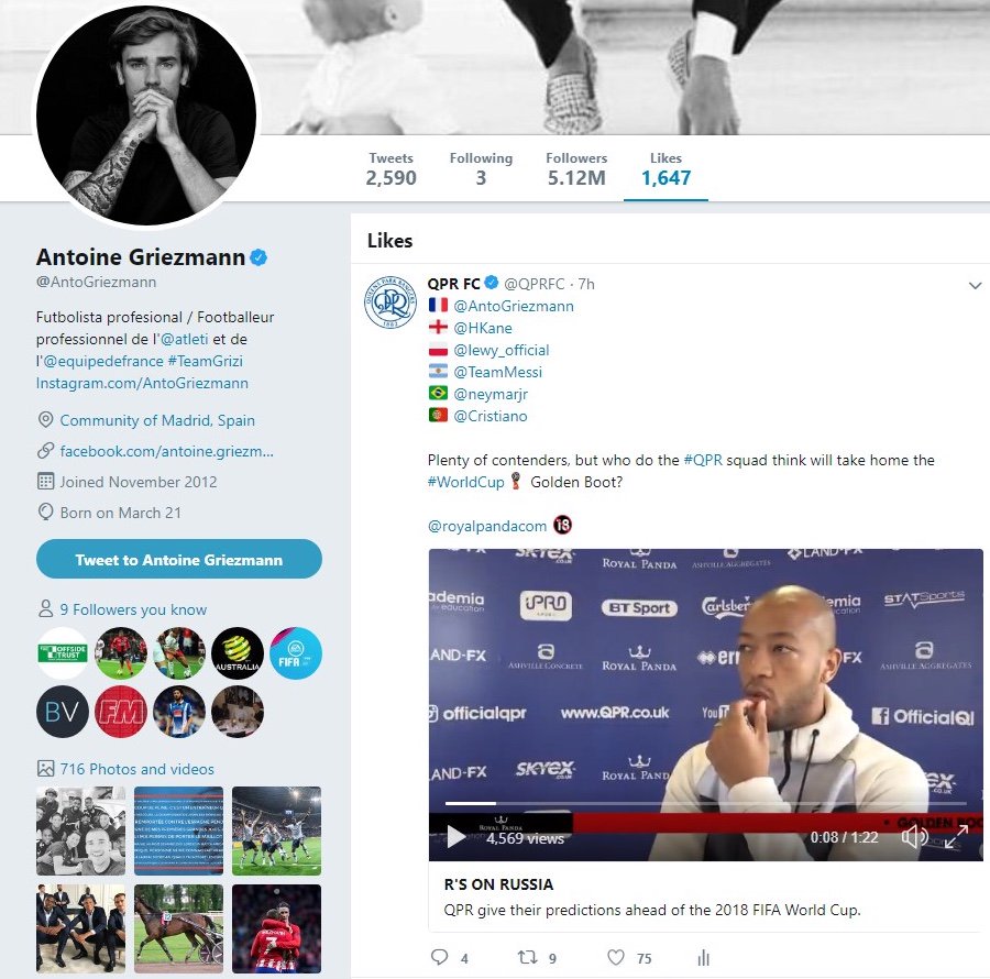 QPR tweet picture