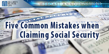 Attention independent #LifeInsurance marketing organizations & advisors: Tune in June 19 @ 11 a.m. EDT to learn how to avoid 5 Common Mistakes when claiming #SocialSecurity with a live #webcast presented by William Rainaldi. Register here bit.ly/2J2M8Aj