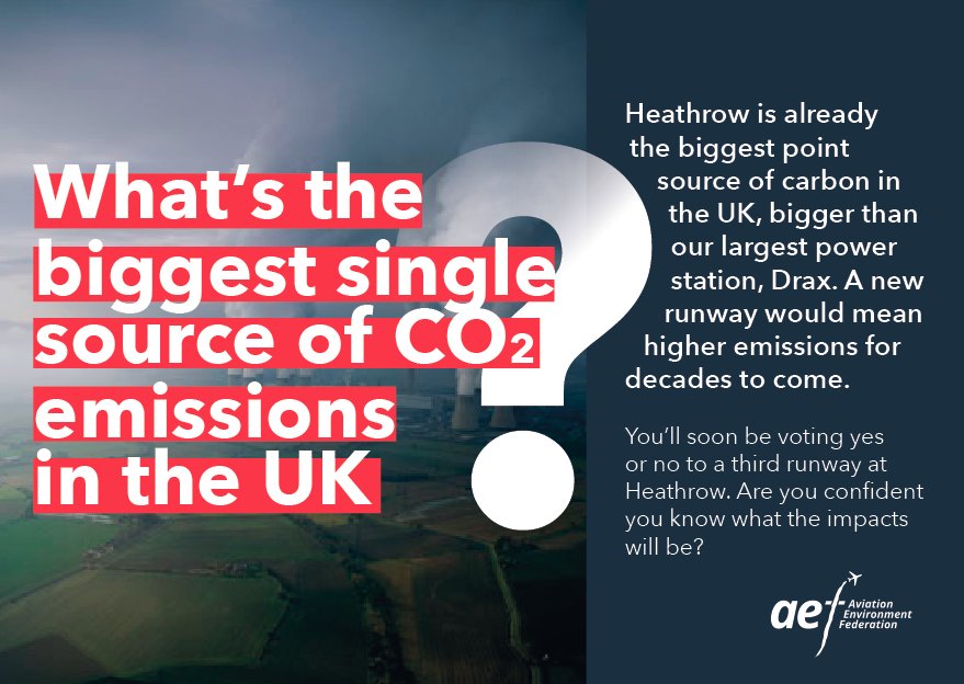 The_AEF's tweet photo. MPs will soon be voting on a new runway at Heathrow. Heathrow is already the biggest point source of carbon in the UK, with just two runways. We are encouraging MPs to vote 'no'. RETWEET AND TAG YOUR MP! https://t.co/vn3r9D0qU7