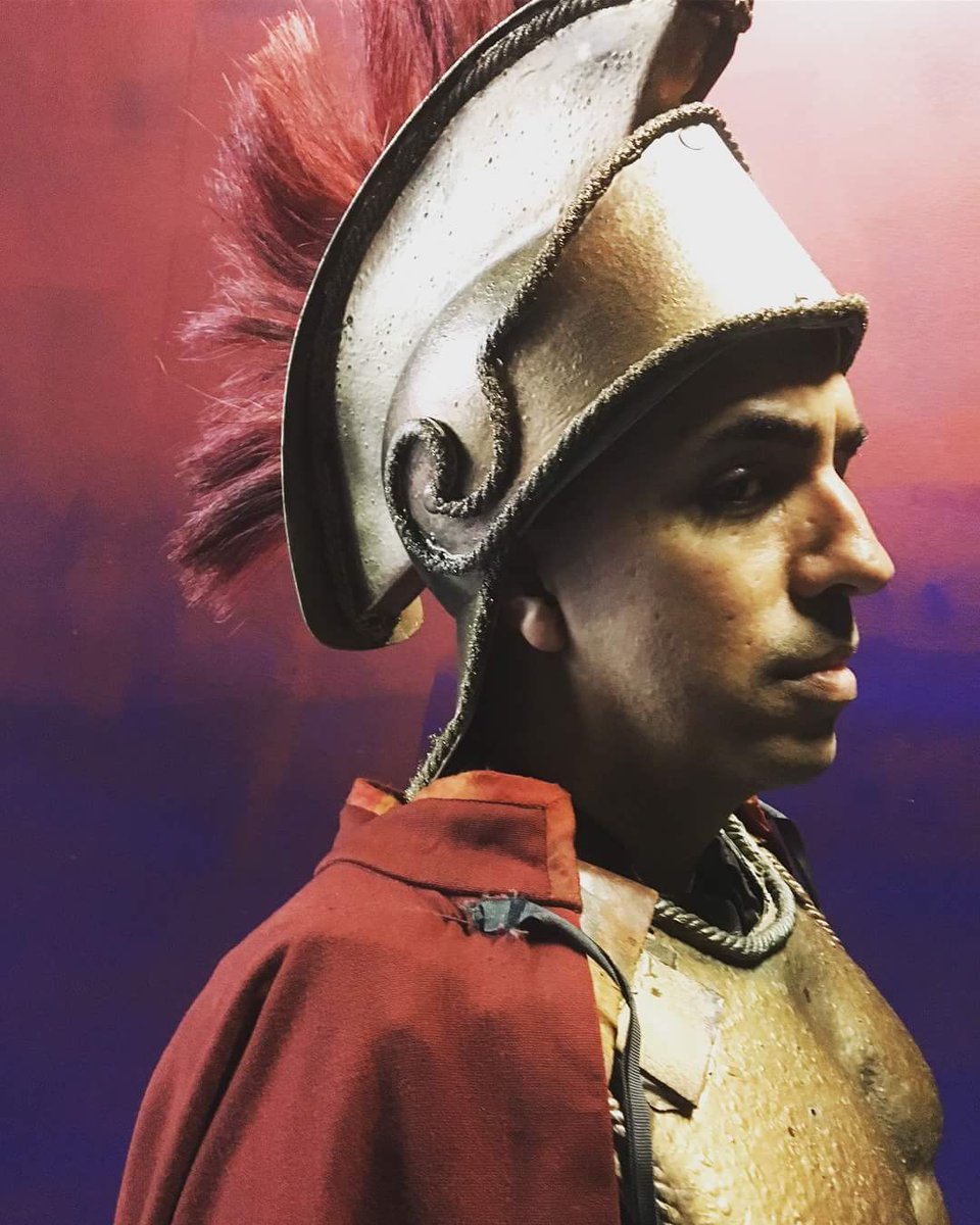 Gabriel_Montoya's tweet photo. "The Centurian." Photo taken by my talented director, Lauren English-Clarke, on the set of #GoodBetter Best. Bested. opening @CustomMadeSF in SF this week!
Awesome costume by Brooke Jennings! 
Tix: https://t.co/YoFlzPKmKJ #SFTheatre https://t.co/7XV3UTOoCE