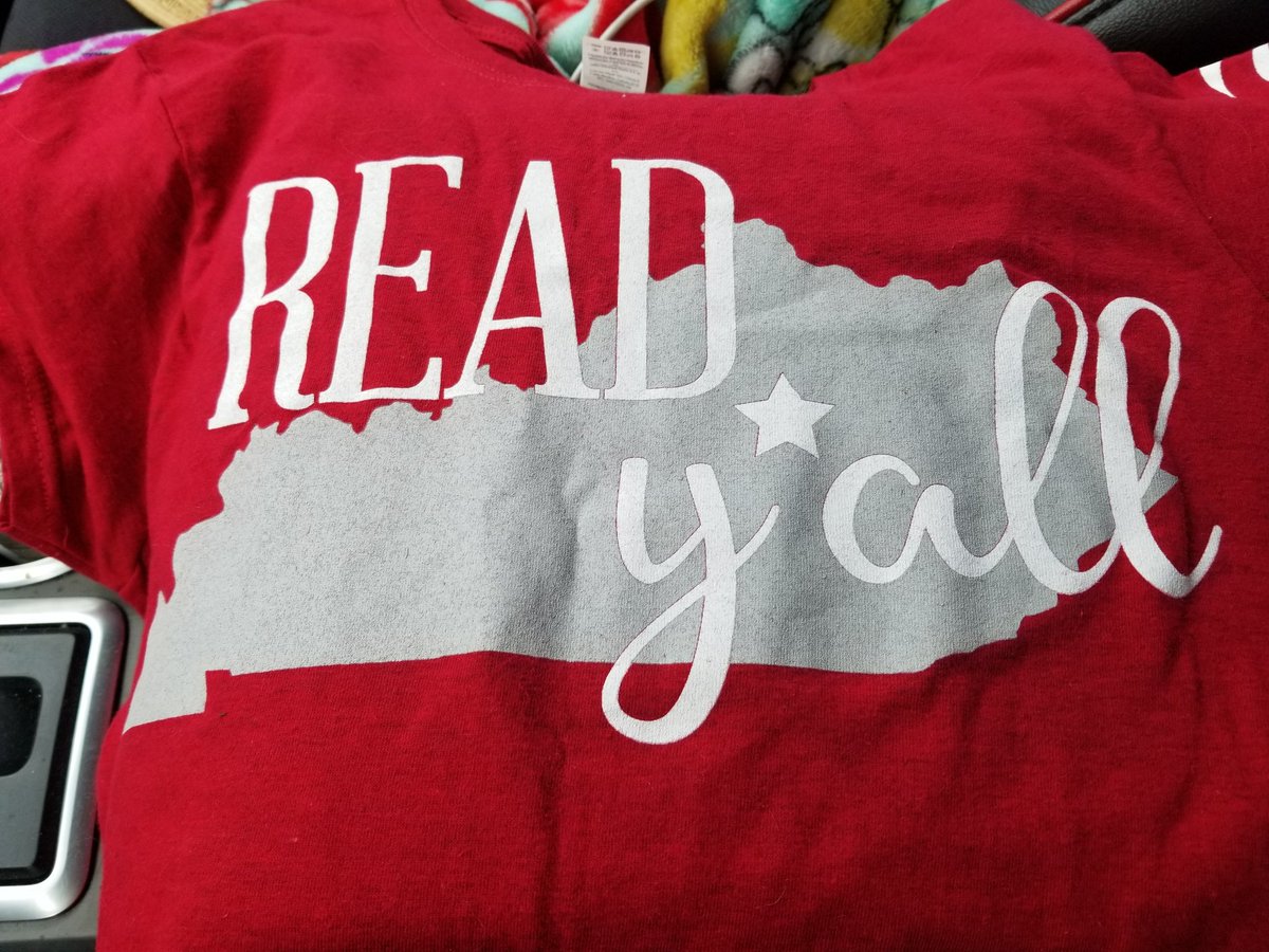 No one tells you that becoming a librarian sparks an obsession.  I convince my family to stop at every library we see while traveling to 'get ideas'. And apparently buy t shirts.  
#readyall #librarylife